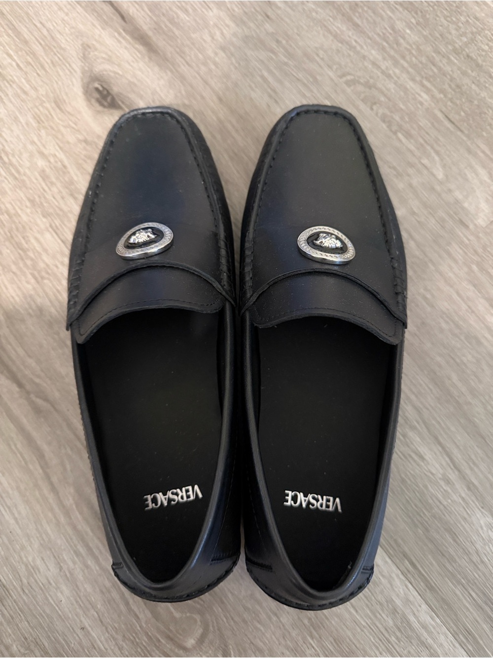 Authentic Versace leather dress loafers